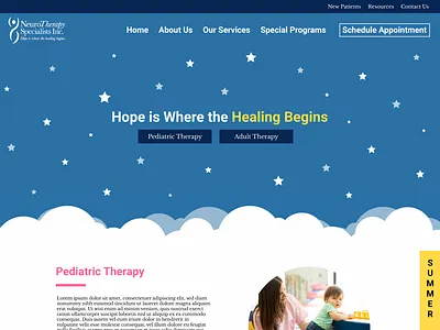 Neurotherapy Web WIP blue design dezinsinteractive graphic design louisiana ui web web design website website design