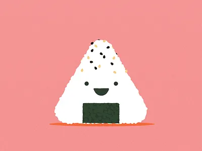 Onigiri art design illustration illustrator kawaii onigiri vector