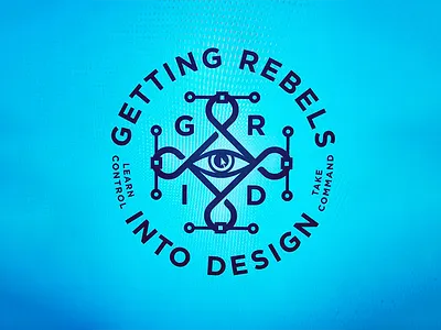 GRID Logo badge bezier beziercurves eye eye of knowledge grid mac pc rebels vector