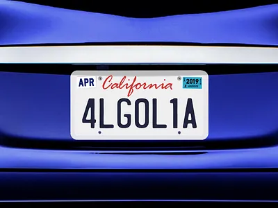 Algolia License Plate Sticker 2019 algolia april blue california car drive illustration illustrator license plate registration vector white