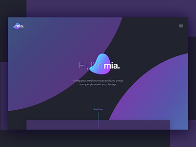 Mia Rebrand design desktop homepage landingpage mia product purple purple logo rebrand ui uidesign uiux