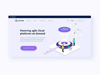 Artifakt design illustration ui ux web website