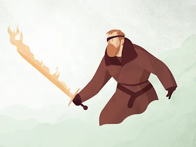 Beric Dondarrion bericdondarrion design fire flame game art gameofthrones got graphic design illustration illustration art swords