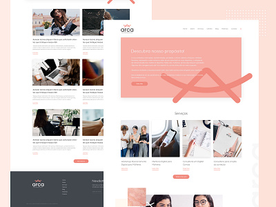 Arca - Website arca creative design digital interface maceió marketing page positioning rose typography ui ux website women