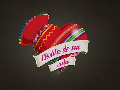 Cholita de mi vida design illustration