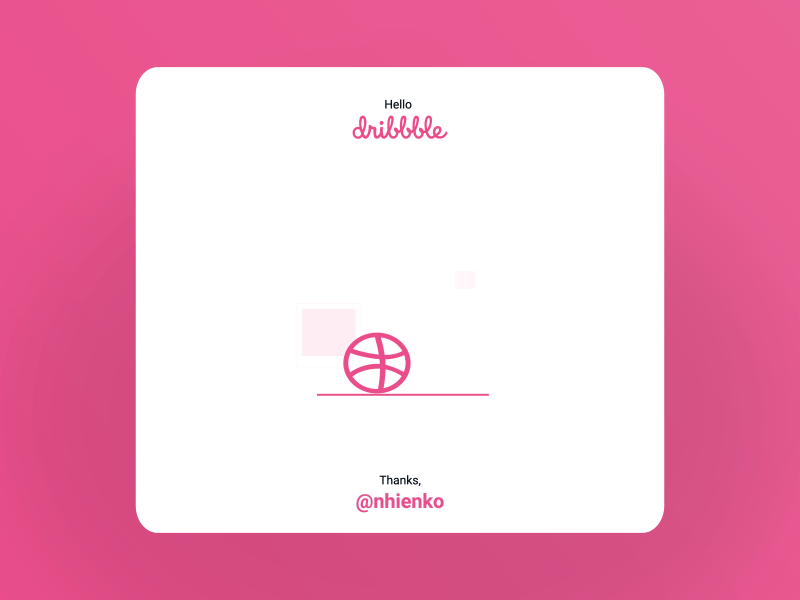 Hello Dribbble