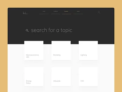 Topic Search course minimal ui ux web