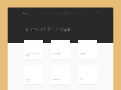 Topic Search course minimal ui ux web