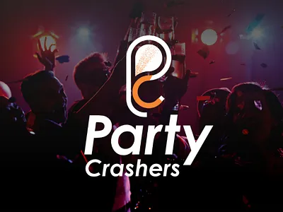 Logo Design for PARTY CRASHER celebration concept dance logo night party vector