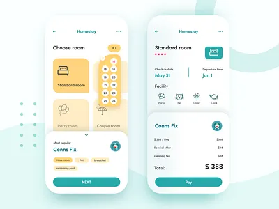 Homestay app vol.4 design illustration ui ux 插图
