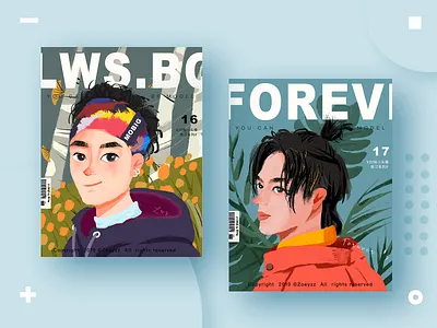 30 GIRLS & BOYS (VOL.16-17) art branding character design forest illustration magazine type typography