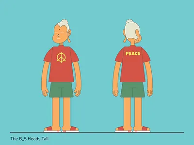 The B character design illustration