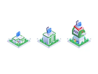 houses design gui illustration ui
