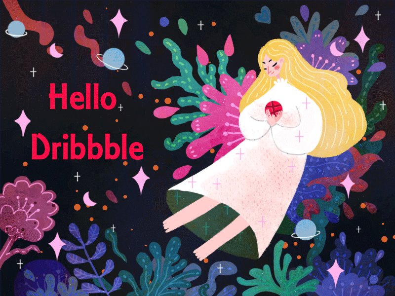 hello dribbble design illustration