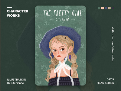 Character Head Series app card character design characters design draw girl head illustration ui