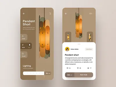 Smart home app design furniture mall smart ui