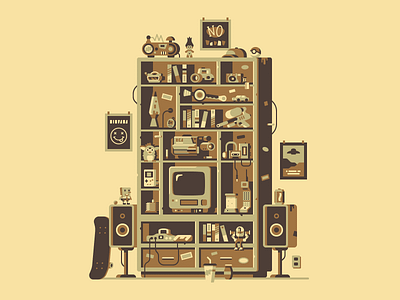 Basement, 1999 1990s 1999 90s basement bookshelf furby gallery1988 gameboy lavalamp n64 no doubt nostalgia print toy story tv vcr vhs video game walkman x files