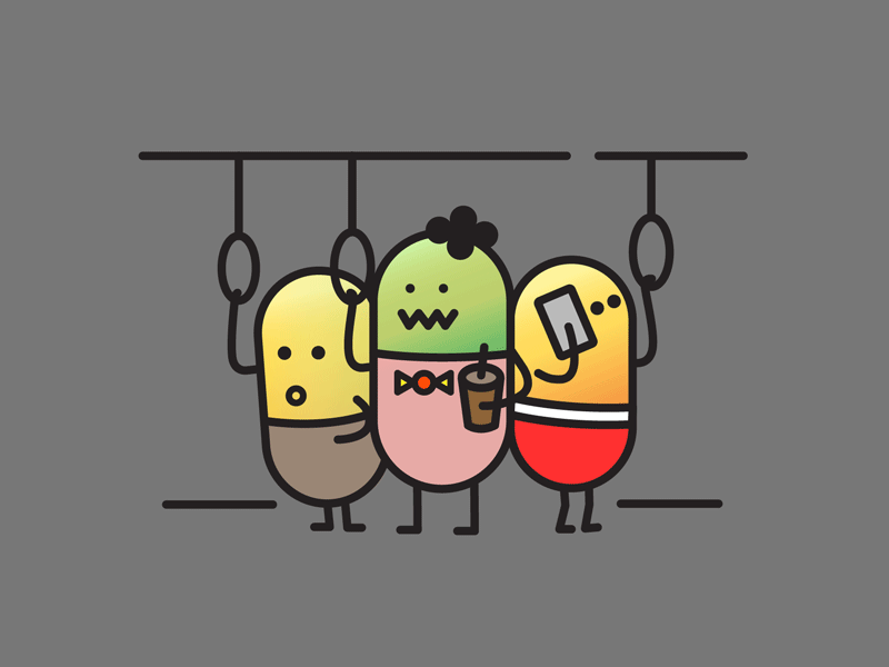 Morning commute after effects animated animation art branding bus character character animation character design coloring commute flat graphic design identity illustration illustrator line illustration ui vector web