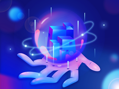 Encryption2 building charachter design design earth hand illustration star work world