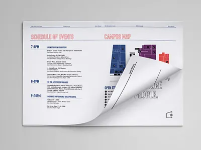18th Street Arts Center Program Guide #2 branding brochure brochure design editorial design graphic design print design program guide typography