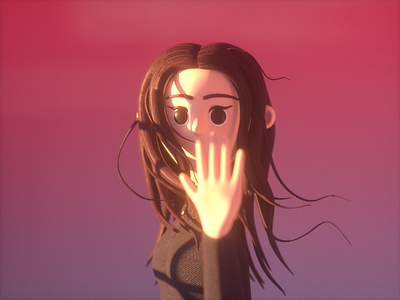EYES OF GIRL 3d c4d character design eyes girl illustration render
