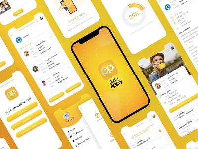 Unique Job Portal for GCC region App UIUX app design gradient color job app job board job portal job search orange region uidesign uiuxdesign unique