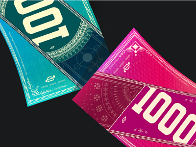 Banknotes branding design icon illustration typography