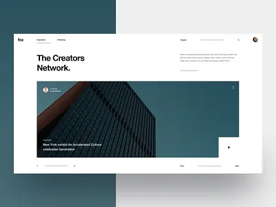 Fox :: Layout Exploration :: First Screen architects architectural architecture art direction blog clean creative interaction interactive design landing page layout exploration layouts minimal product design tranmautritam ui design user interface ux web web design