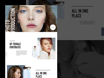 Concept. Photographer concept fashion landing photo photographer photographers production ui uiux web