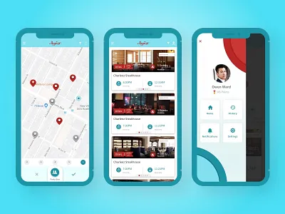 Reservation & Restaurant Review App app design book table cyan dine out dinning food reservation restaurant review uidesign uiux wvelabs