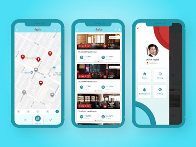 Reservation & Restaurant Review App app design book table cyan dine out dinning food reservation restaurant review uidesign uiux wvelabs