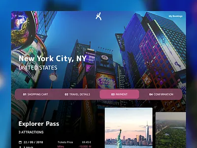 Draft for a Travel Payment Page design e commerce interface site travel ui web
