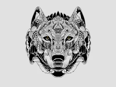 Wolf LineArt - Study art concept digital illustration lineart sketch study wolf wolf logo