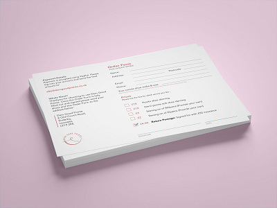 Order Form | Print a5 clean design logo marketing order form prices print shipping soft