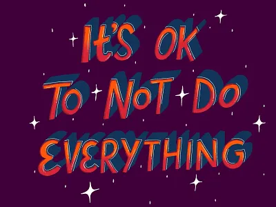 It's ok handlettering illustration ipad procreate typography
