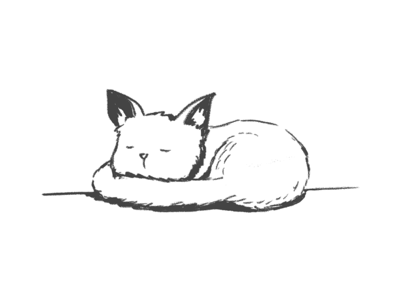 Sleepy Cat animals animated gif animation cat frame animation gif illustration sleeping
