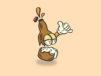 Boozy beer broken cartoon cartoon character cartoon illustration design graphic illustraion illustration illustration art procreate procreate art shaka