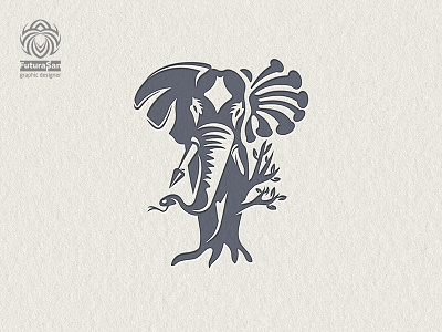 The Indian Parable Of The Elephant Logo animal brand buy logo elephant giant identity india logo mammal