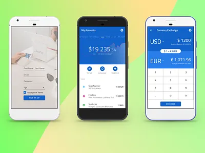Payment App app banking clean currencies design financial flat material design minimal mobile payments simple ui ux wallet