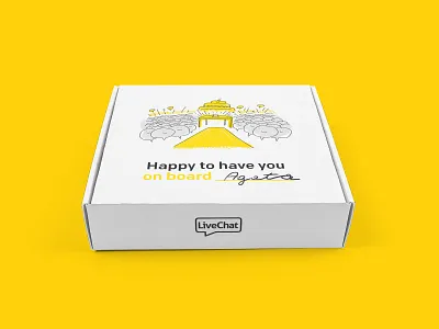 Welcome Pack for LiveChat branding design illustration minimal welcome pack