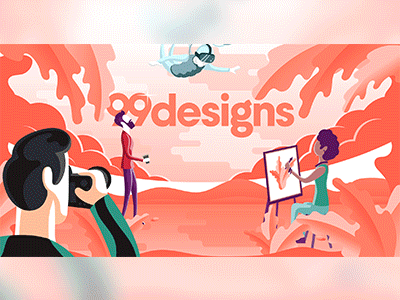 Cover Animation 99designs abstact animation art artist branding design flat flatdesign gradient illustration konstantin kostenko logo motion motion design vector