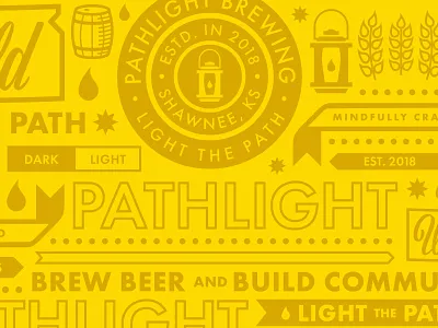 Pathlight Pattern beer brand branding brewery brewery logo icon icons lantern logo pathlight