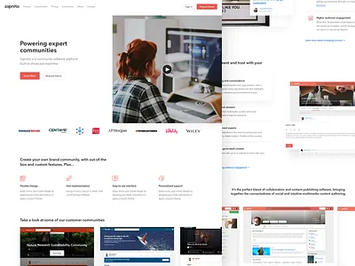 Zapnito Marketing hero homepage landing landing page marketing marketing site website