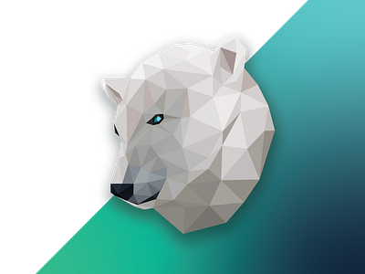 Poly Art Polar Bear animal bear graphic design illustration illustrator polyart vector art vector artwork vector graphic