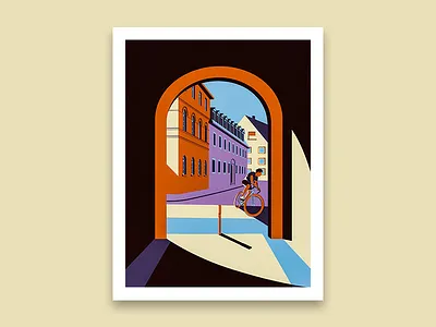 City Print of Weimar, Germany adobe illustrator architecture illustration light and shadows minimalist vector illustration