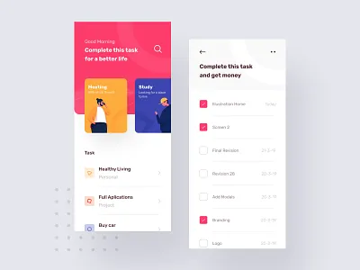 To-do List App book app branding clean dashboard illustration landing page minimalist mobile app uiux website