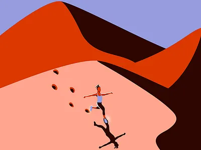 Running in the Desert adobe illustrator architecture design illustration light and shadow light and shadows minimalist