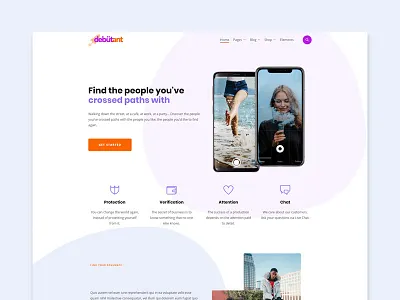 Debutant - Modern multipurpose WordPress Theme app template theme themeforest wordpress