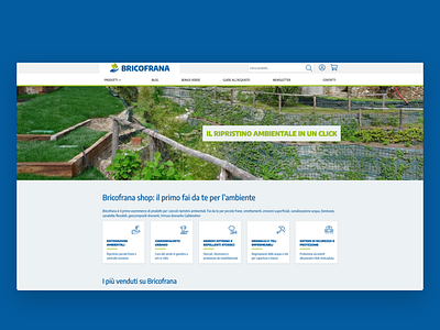 Bricofrana \ Website blue bootstrap desktop ecology ecommerce environment green redesign ui web web design website woocommerce wordpress