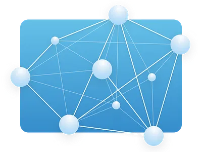 Decentralized Network Graphic blockchain blue decentralized gradient network